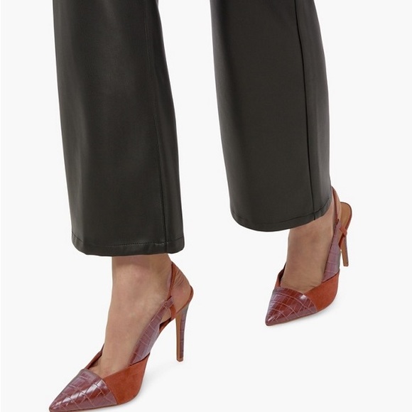 Suede and croc stiletto pumps - Picture 11 of 14